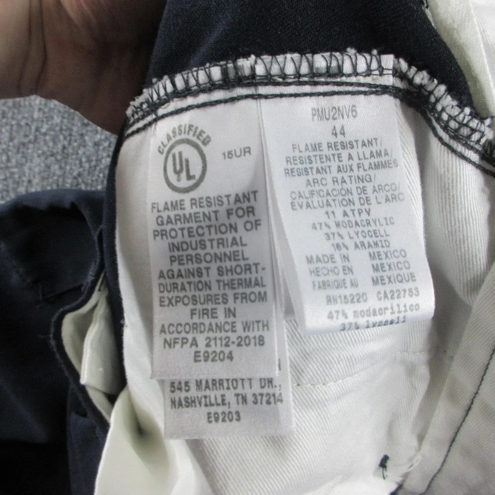Bulwark FR Cargo Pants Mens 44x32 Blue Flame Resistant CAT 2 Workwear Canvas